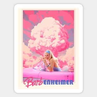 Barbie x Oppenheimer mashup | Barbenheimer Magnet